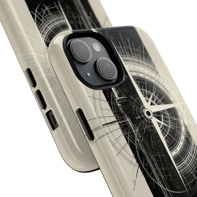 Beige Tough 2.0 Magsafe Phone Case for iPhone - Zenith Vector Spire