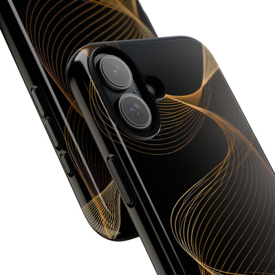 Gold Tough Phone Case for iPhone - Burnished Bronze Helix