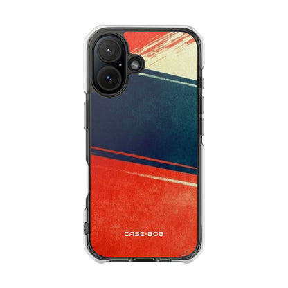 Blue Diagonal Motion iPhone 16 Case - Impact