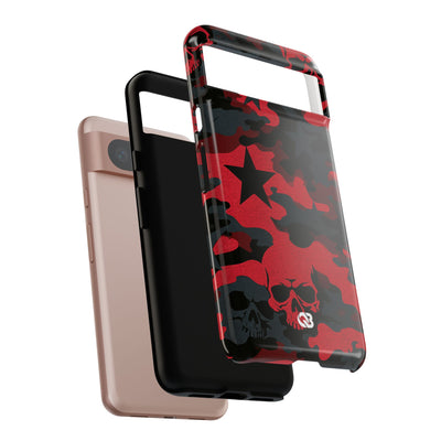 Crimson Skull Camo · Tough Phone Case for Pixel ·  Red