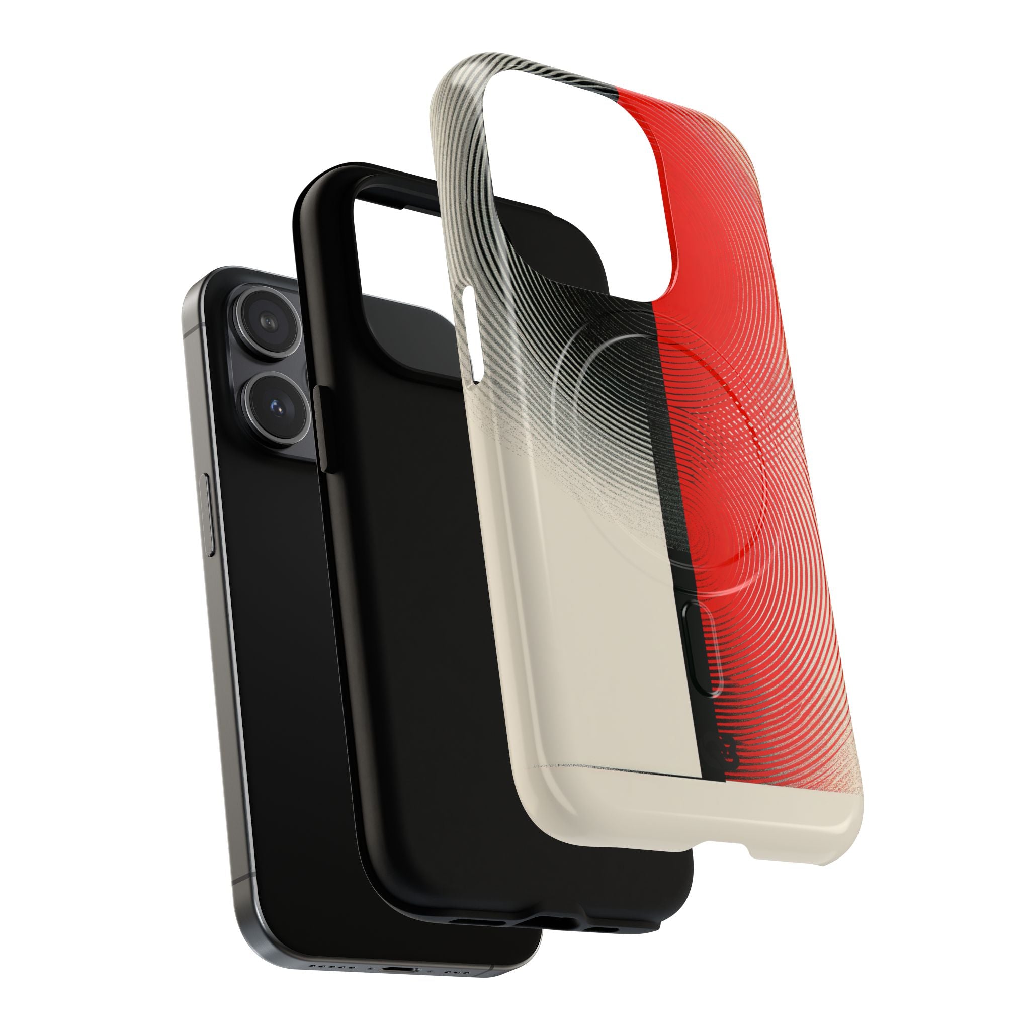 Red Tough 2.0 Magsafe Phone Case for iPhone - Split Signal Red