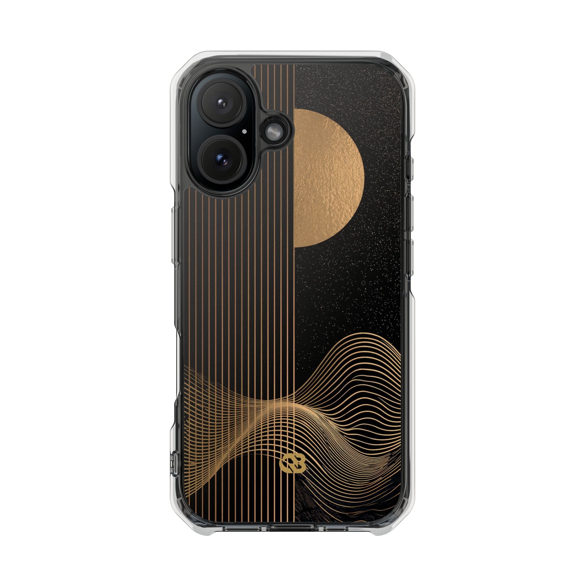 Gold Impact MagSafe Phone Case for iPhone - Gilded Obsidian Dunes