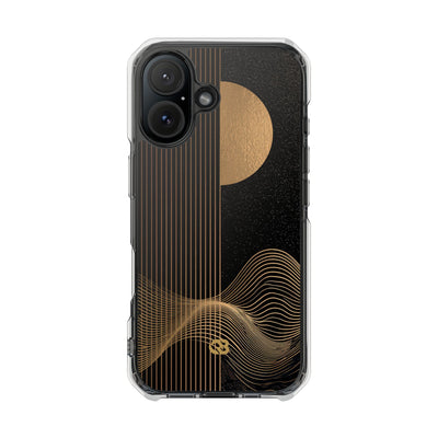 Gold Impact MagSafe Phone Case for iPhone - Gilded Obsidian Dunes
