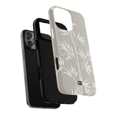 Beige Tough 2.0 Magsafe Phone Case for iPhone - Sandstone Bamboo Stalks