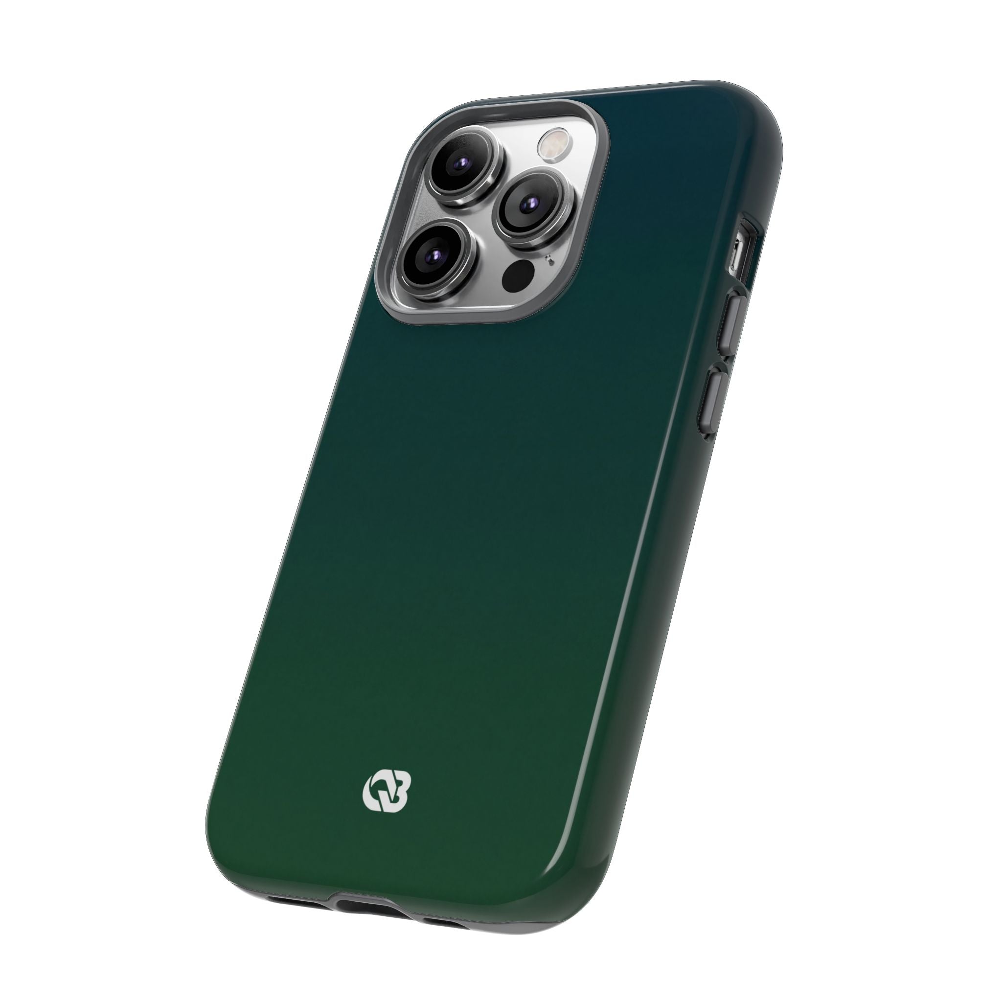 Green Tough Phone Case for iPhone - Midnight Pine Horizon