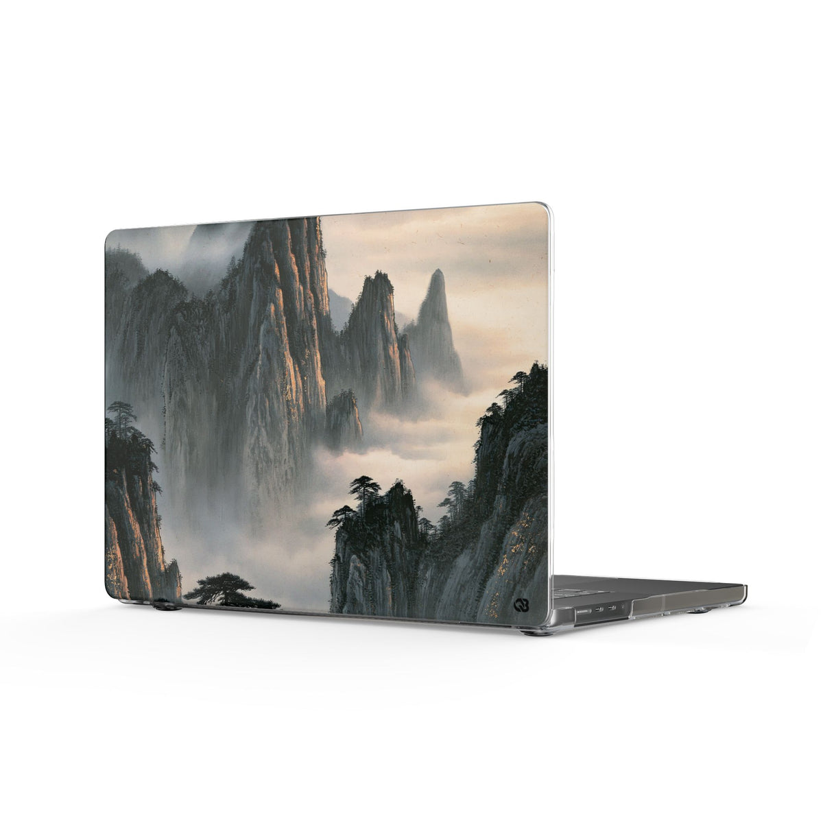 Sacred Mountain Mist · Clear Hard Case for MacBook · Beige