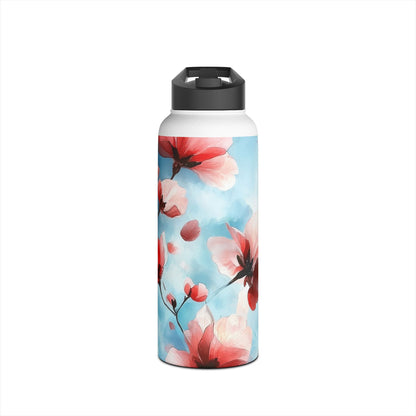 Pink Bloom Drift - Stainless Steel Water Bottle