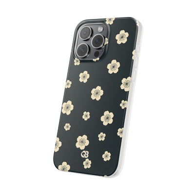 Teal Lite Phone Case for iPhone - Obsidian Cream Petals