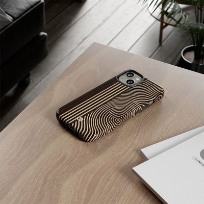 Timber Ring Contour · Tough Phone Case for iPhone · Brown