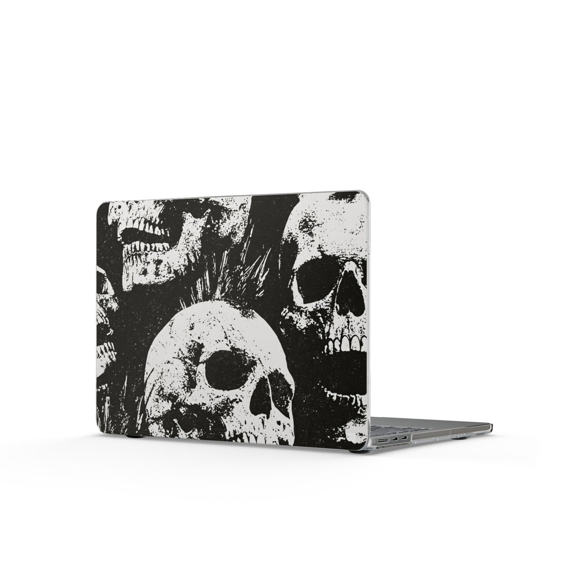 Punk Skull Riot · Clear Hard Case for MacBook · Black