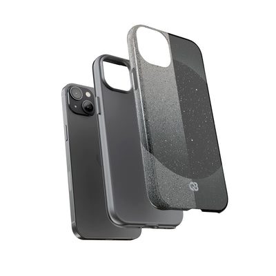 Black Tough Phone Case for iPhone - Lunar Static Orbit