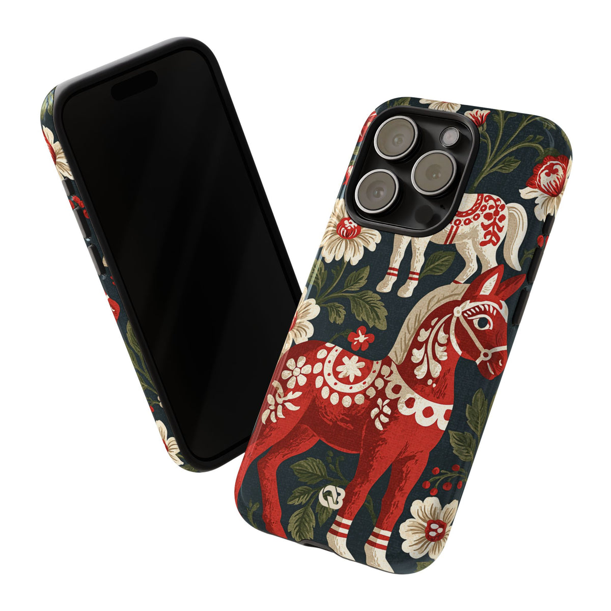 Nordic Dala Meadow · Tough Phone Case for iPhone · Red