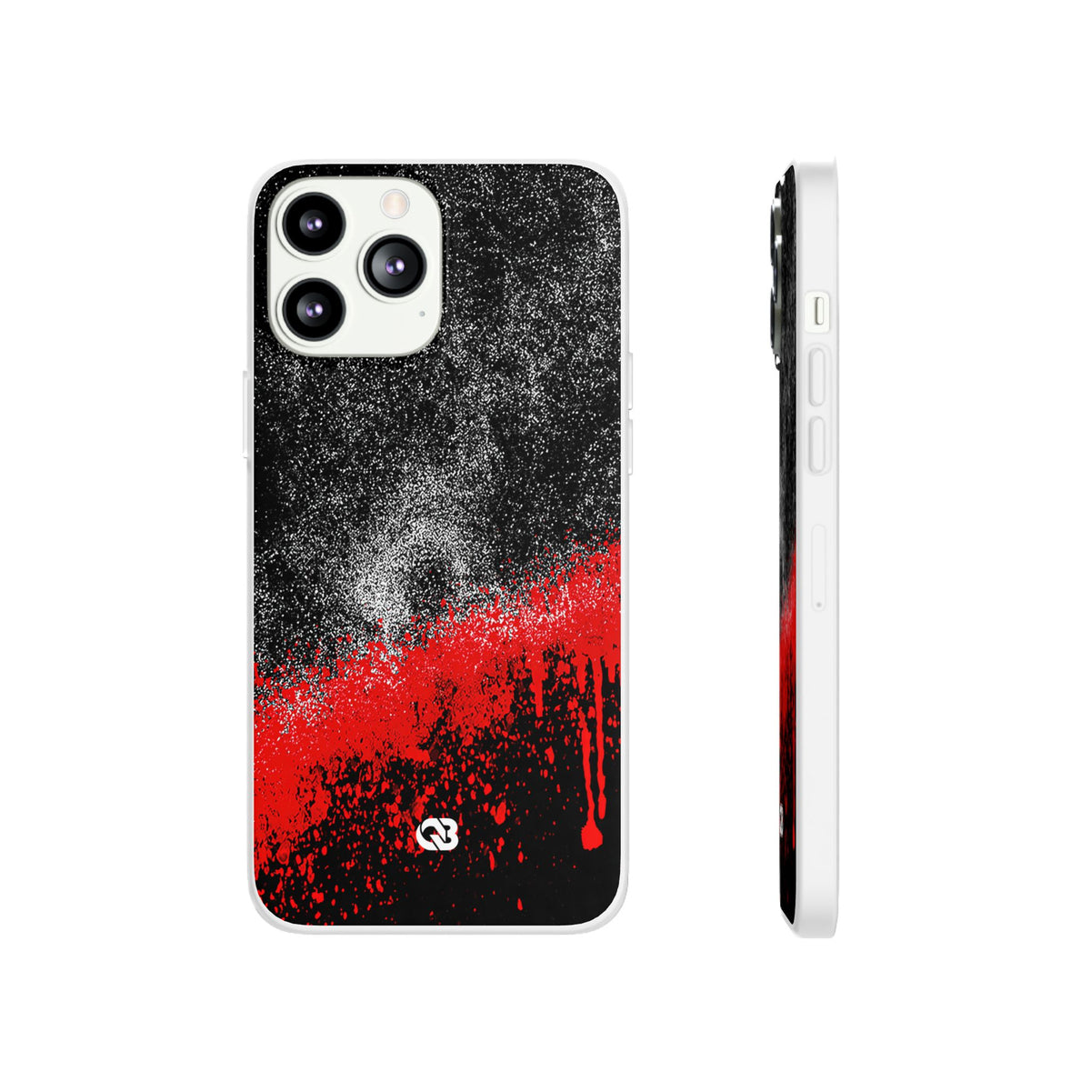 Crimson Noir Drip · Lite Phone Case for iPhone ·  Black