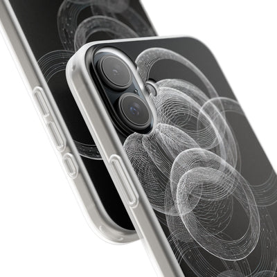 Black Lite Phone Case for iPhone - Kinetic Wireframe Orbit