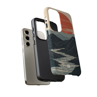 Crimson Ridge Horizon · Tough Phone Case for Samsung · Black