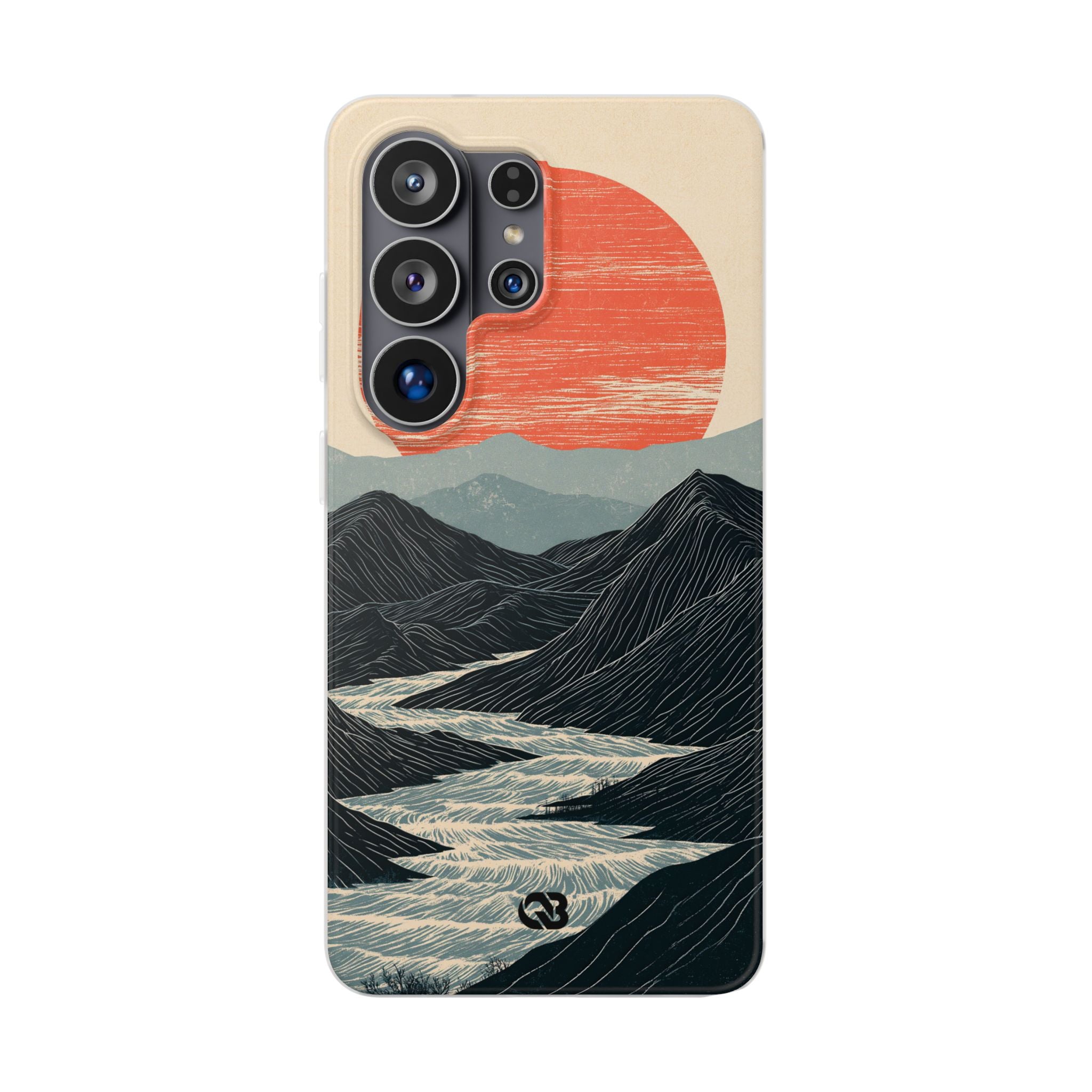 Beige Lite Phone Case for Samsung - Crimson Ridge Flow