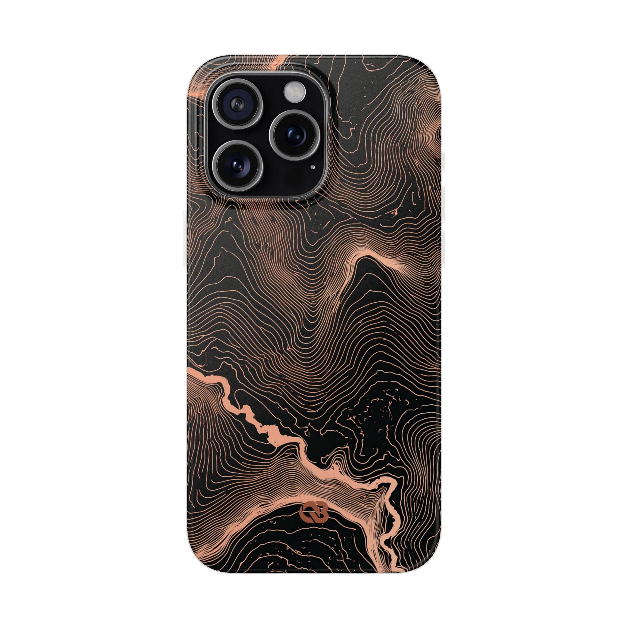 Orange Lite Phone Case for iPhone - Salmon Ridge Topo