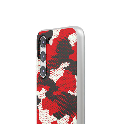 Crimson Halftone Camo · Lite Phone Case for Samsung · Red