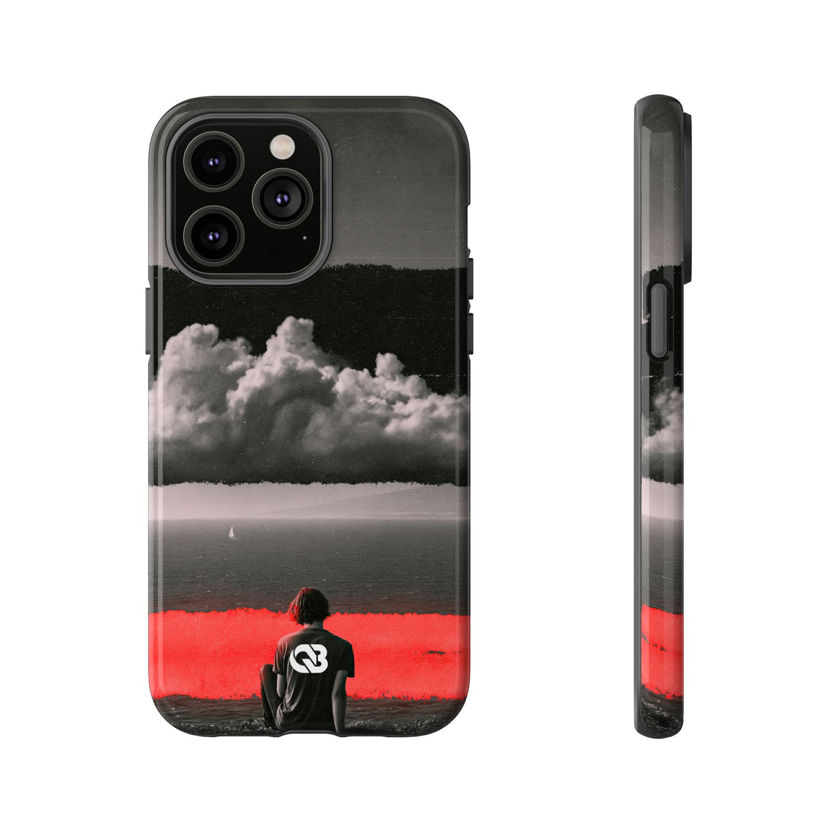 Crimson Horizon · Tough Phone Case for iPhone · Black