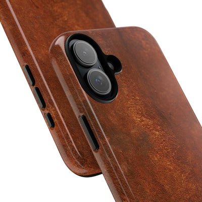 Orange Tough Phone Case for iPhone - Oxidized Iron Crust