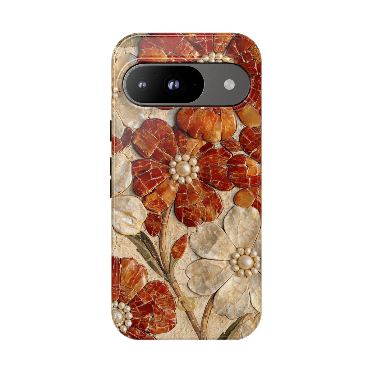 Carnelian Pearl Bloom · Tough Phone Case for Pixel ·  Orange