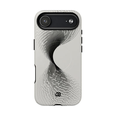 White Tough 2.0 Magsafe Phone Case for iPhone - Linear Torsion Grid