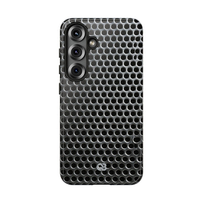 Silver Tough Phone Case for Samsung - Brutalist Steel Mesh