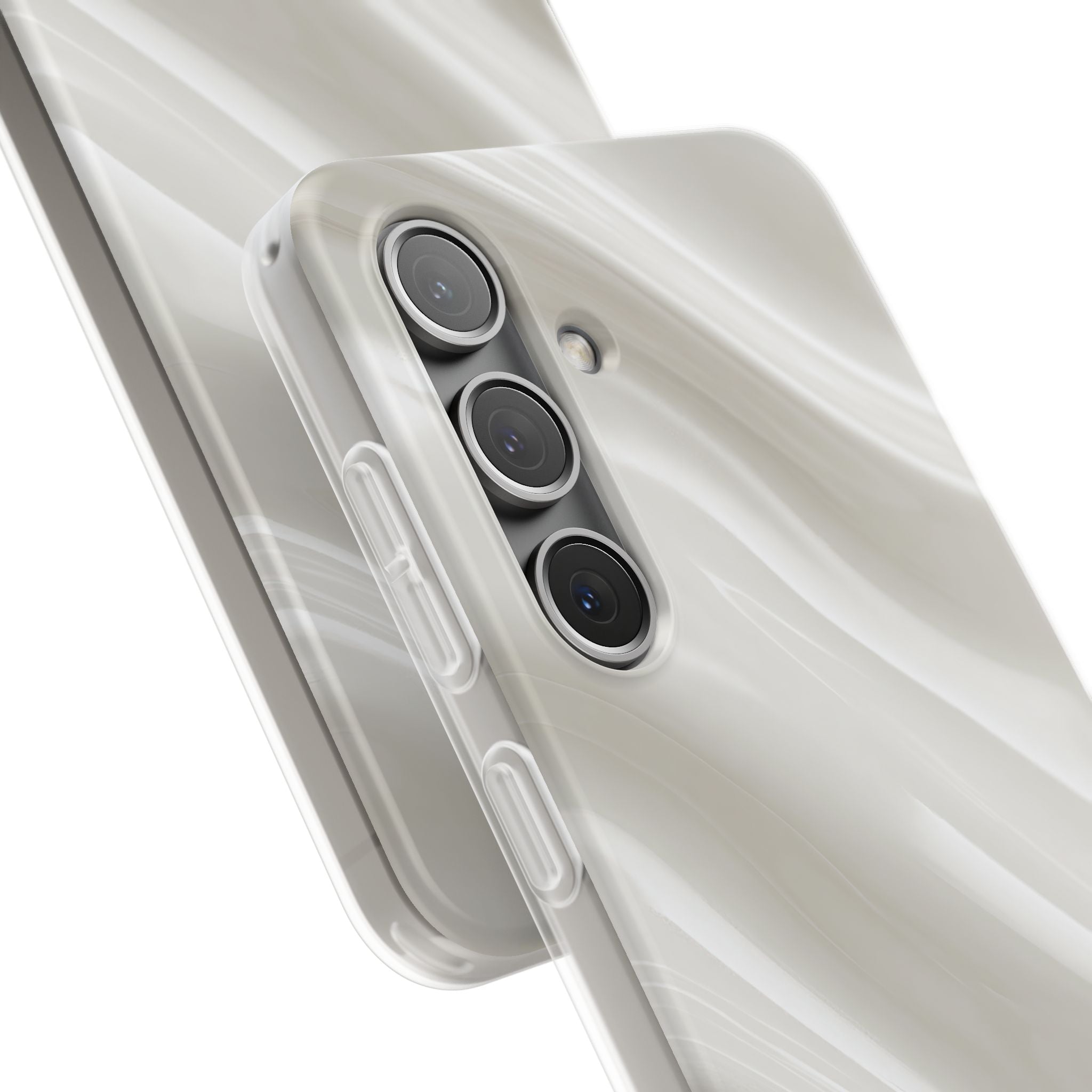 White Lite Phone Case for Samsung - Polished Ivory Wave