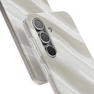 White Lite Phone Case for Samsung - Polished Ivory Wave