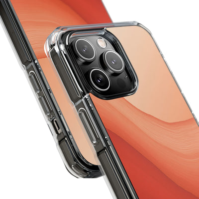 Terracotta Flow · Clear Impact Magnetic Phone Case for iPhone · Orange