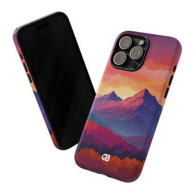 Crimson Mountain Dusk · Tough Phone Case for iPhone