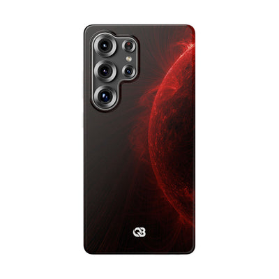 Red Lite Phone Case for Samsung - Solar Crimson Flare