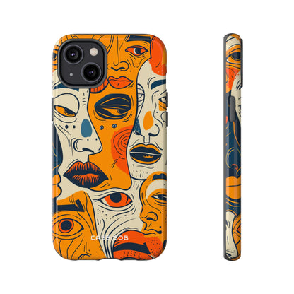 Tangled Faces Sunset iPhone 14 Plus Cover - Tough