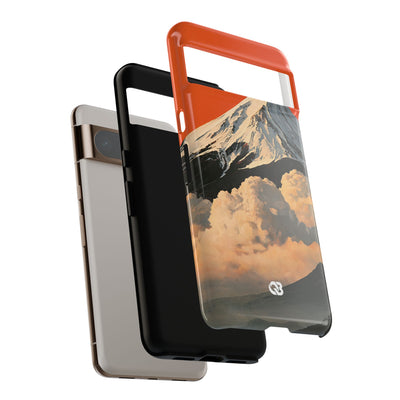 Sacred Peak Fuji · Tough Phone Case for Pixel ·  Orange