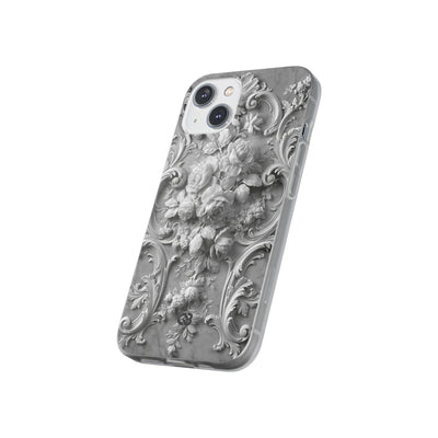 Rococo Marble Rose · Lite Phone Case for iPhone ·  White