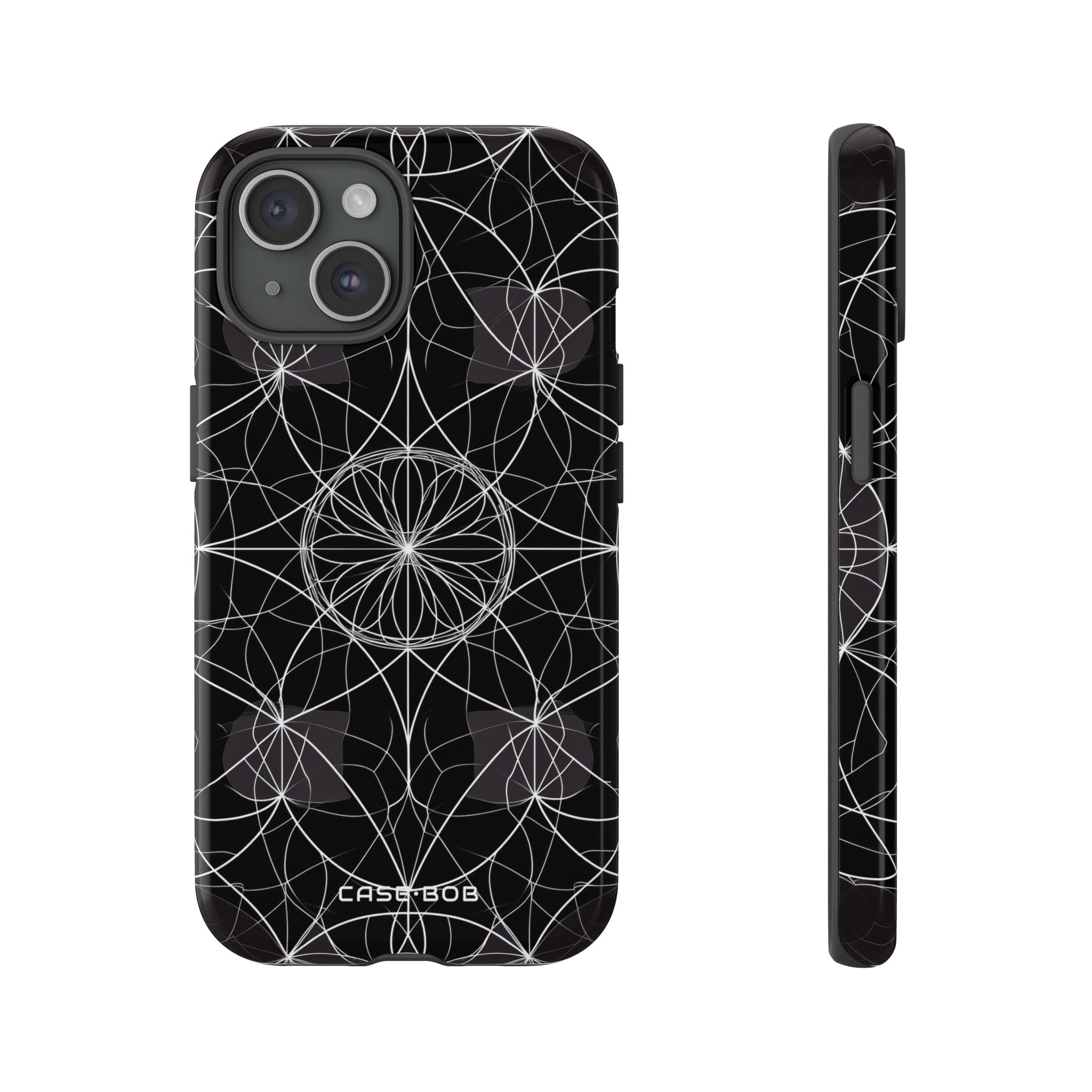 Radiant Petal Orbit iPhone 15 Case - Tough