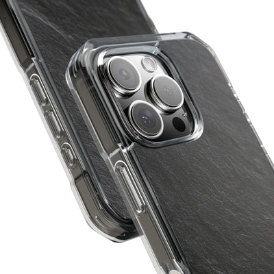 Obsidian Slate · Clear Impact Magnetic Phone Case for iPhone ·  Black