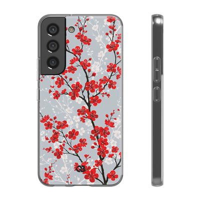 Grey Lite Phone Case for Samsung - Crimson Sakura Slate