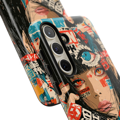 Shibuya Street Collage · Tough Phone Case for Samsung · Red