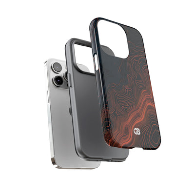 Black Tough Phone Case for iPhone - Volcanic Basalt Map
