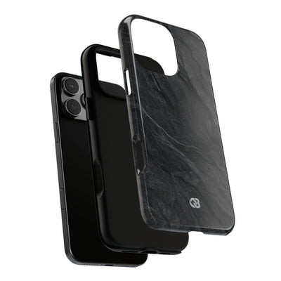 Black Tough Phone Case for iPhone - Midnight Slate Ridge