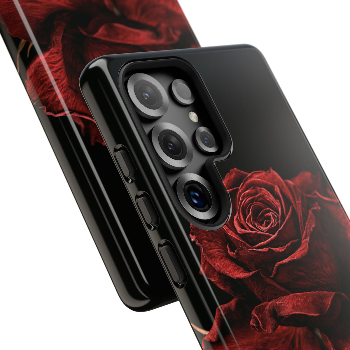 Crimson Noir Rose · Tough Phone Case for Samsung · Black