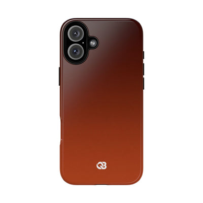 Orange Tough Phone Case for iPhone - Obsidian Ember Fade