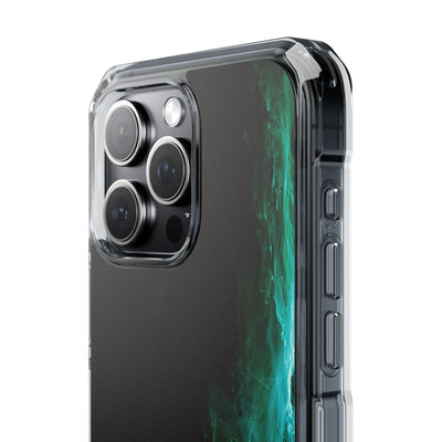 Luminous Plume · Clear Impact Magnetic Phone Case for iPhone · Teal