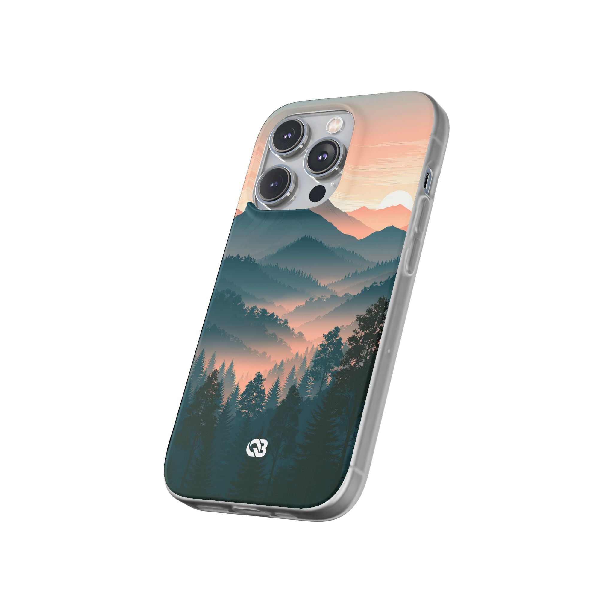 Teal Lite Phone Case for iPhone - Alpine Teal Horizon