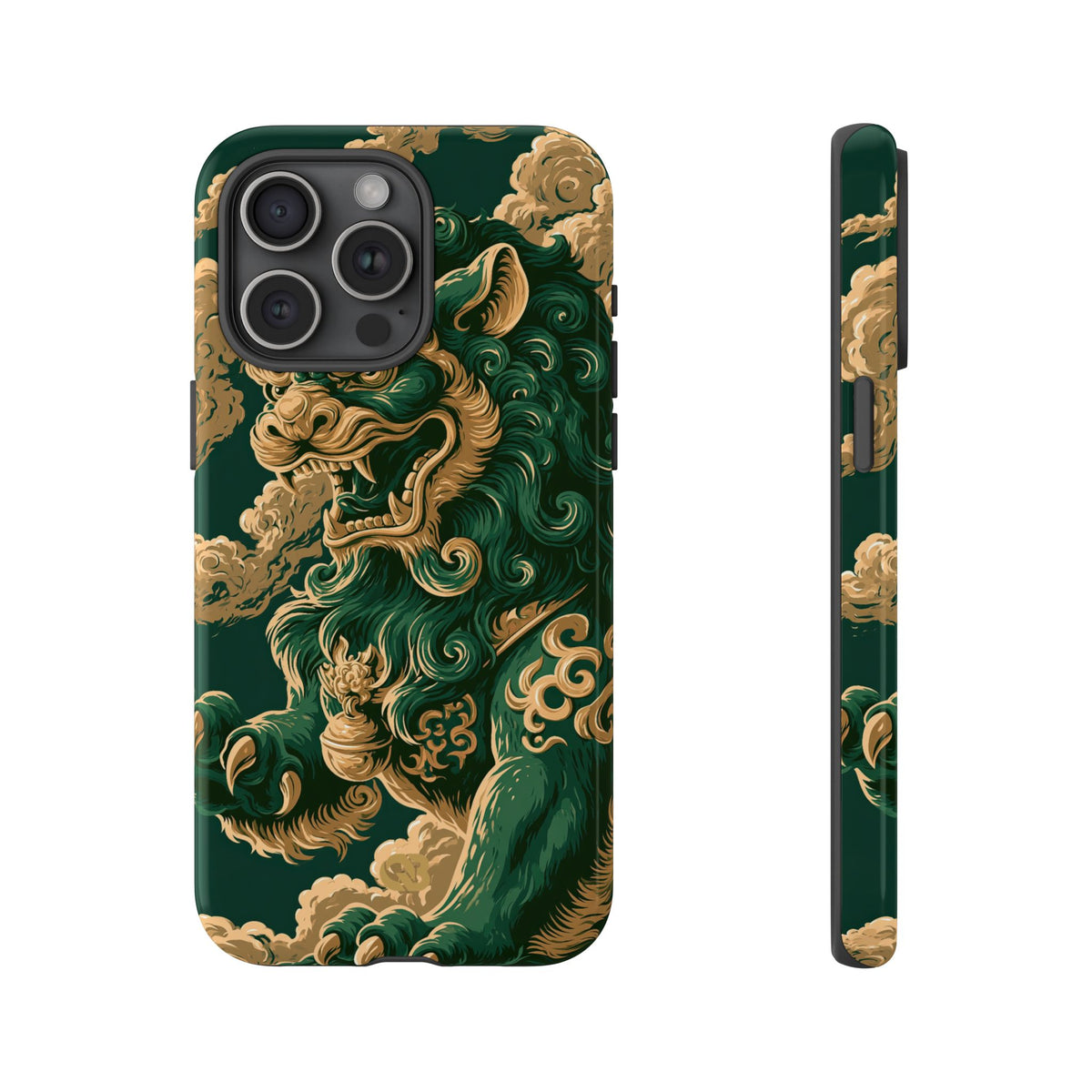 Imperial Guardian Lion · Tough Phone Case for iPhone · Green