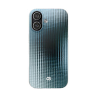 Blue Lite Phone Case for iPhone - Glacial Reeded Glass