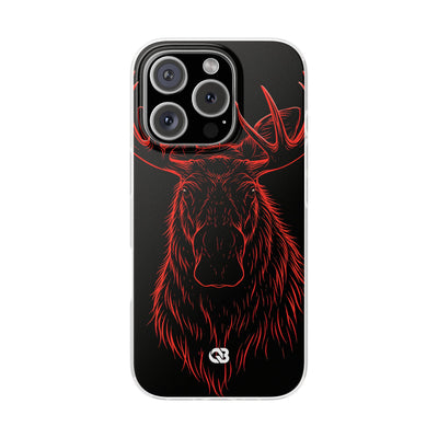 Nordic Moose Contour · Lite Phone Case for iPhone ·  Red