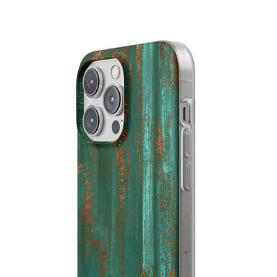 Teal Lite Phone Case for iPhone - Verdigris Copper Siding