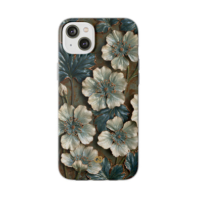 Gilded Blossom Reverie · Lite Phone Case for iPhone ·  Teal